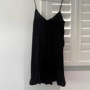 H&M Divided black wrap side dress, zipper on back
